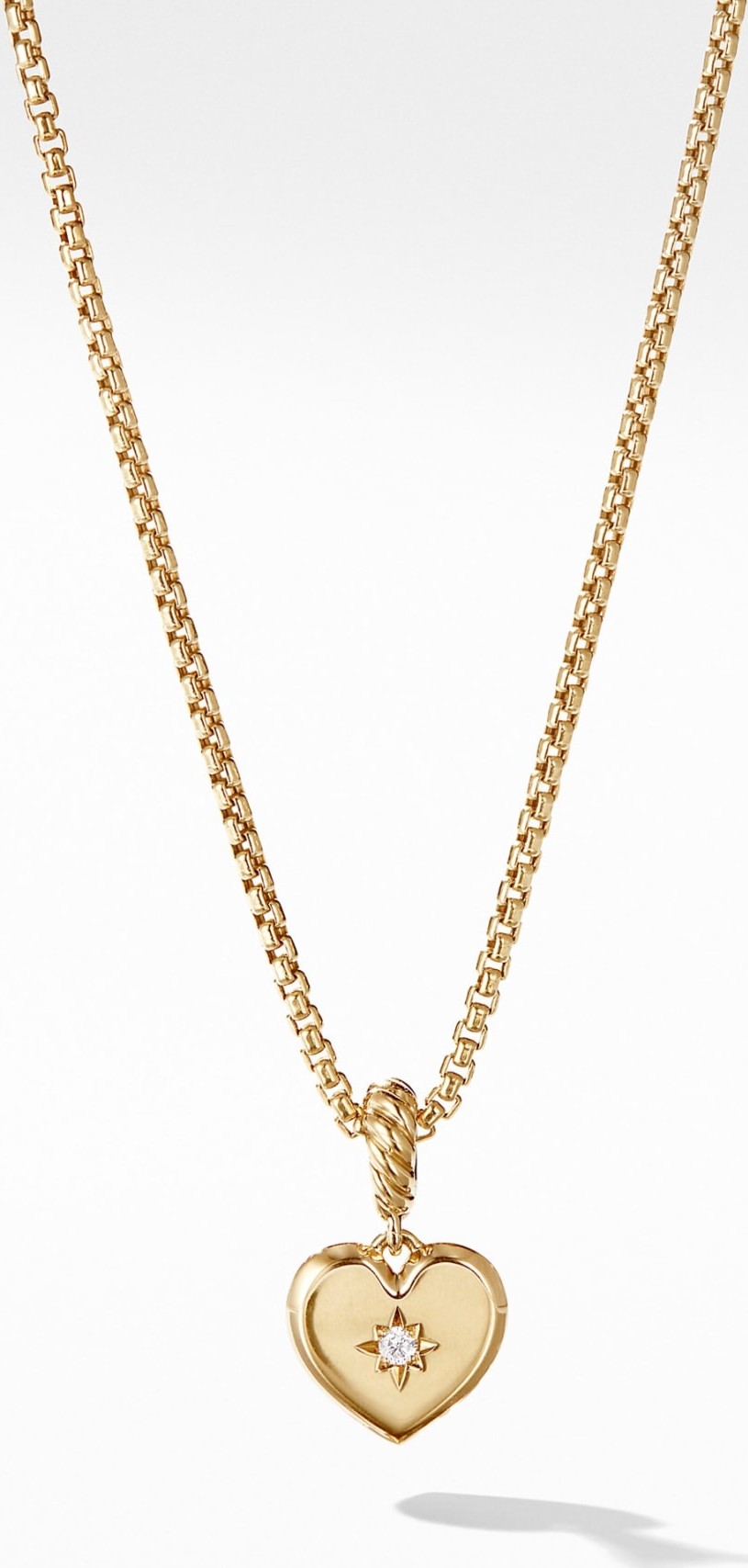 David Yurman Pavé &18K Gold Compass Heart Pendant Enhancer