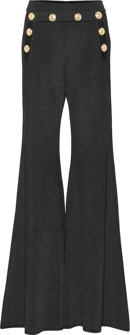 Balmain Embellished high-rise pants
