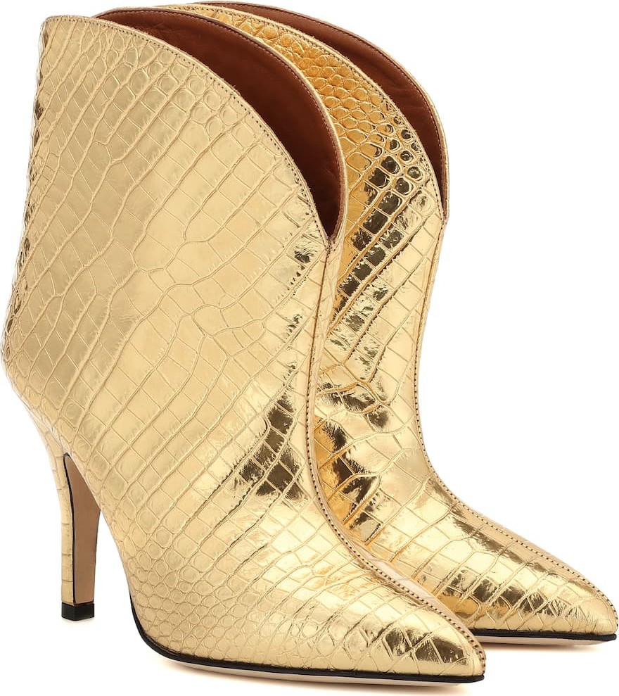 Paris Texas Metallic leather ankle boots
