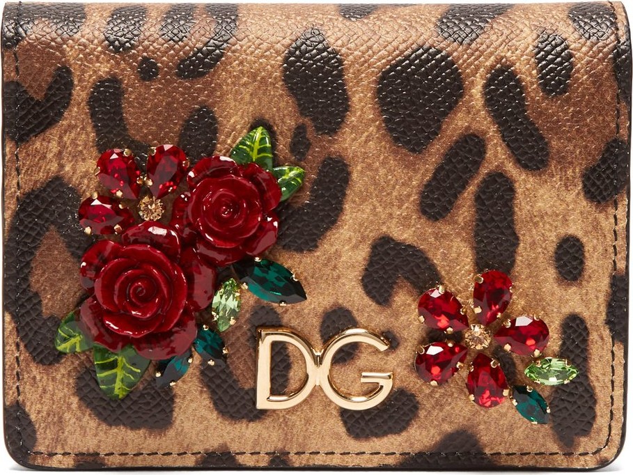 Dolce & Gabbana Leopard print Dauphine leather wallet