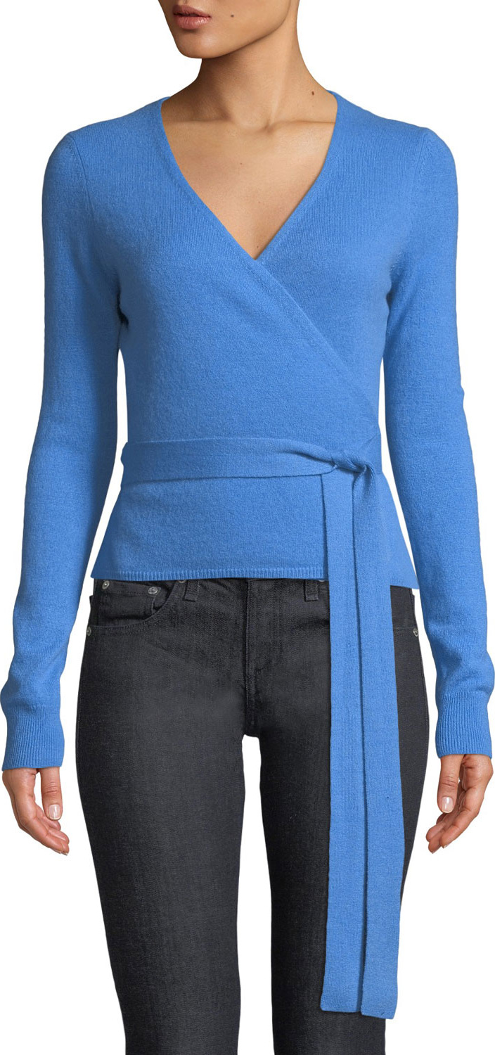 DIANE von FURSTENBERG Ballet Wool-Cashmere Knit Wrap Cardigan