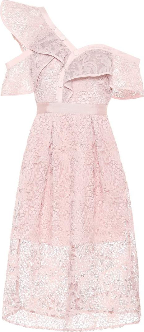 Self Portrait Floral mesh lace dress