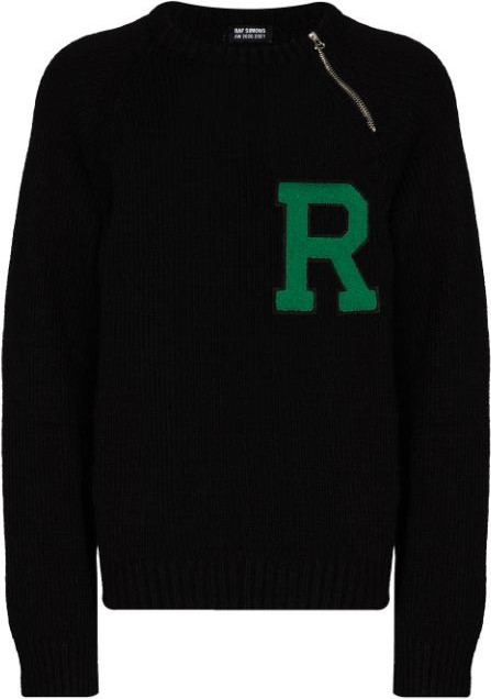 Raf Simons - Letter-badge crew-neck jumper