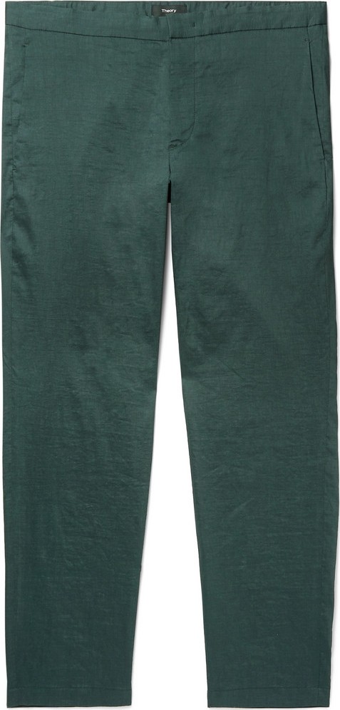 Theory Curtis Slim-Fit Stretch Linen-Blend Trousers