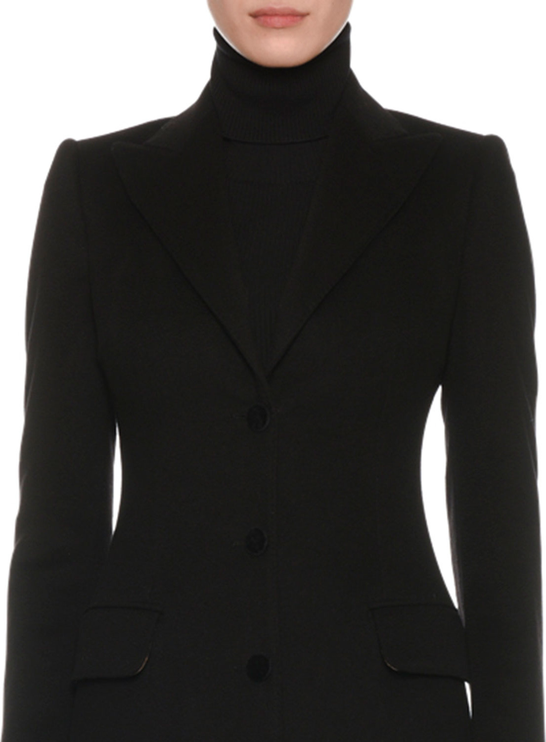 Dolce & Gabbana Turtleneck Long-Sleeve Ribbed Sweater