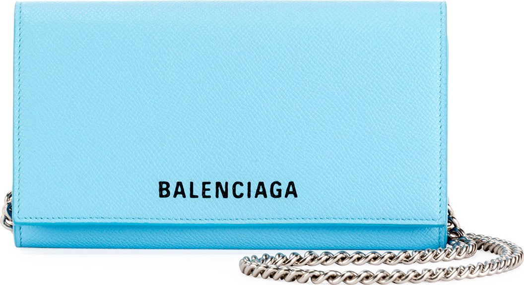 Balenciaga Ville Phone On Chain Calfskin Wallet Bag