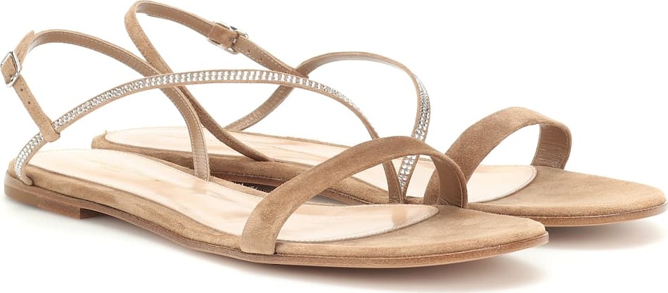 Gianvito Rossi Exclusive to Mytheresa – Camincry embellished suede sandals