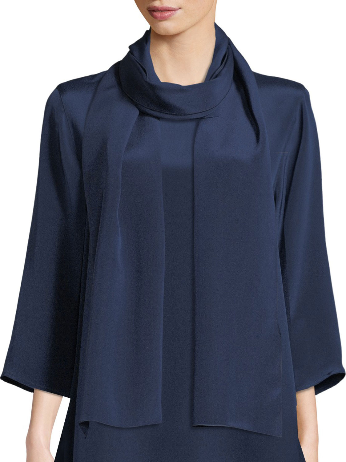 Caroline Rose Lightweight Silk Crepe Scarf