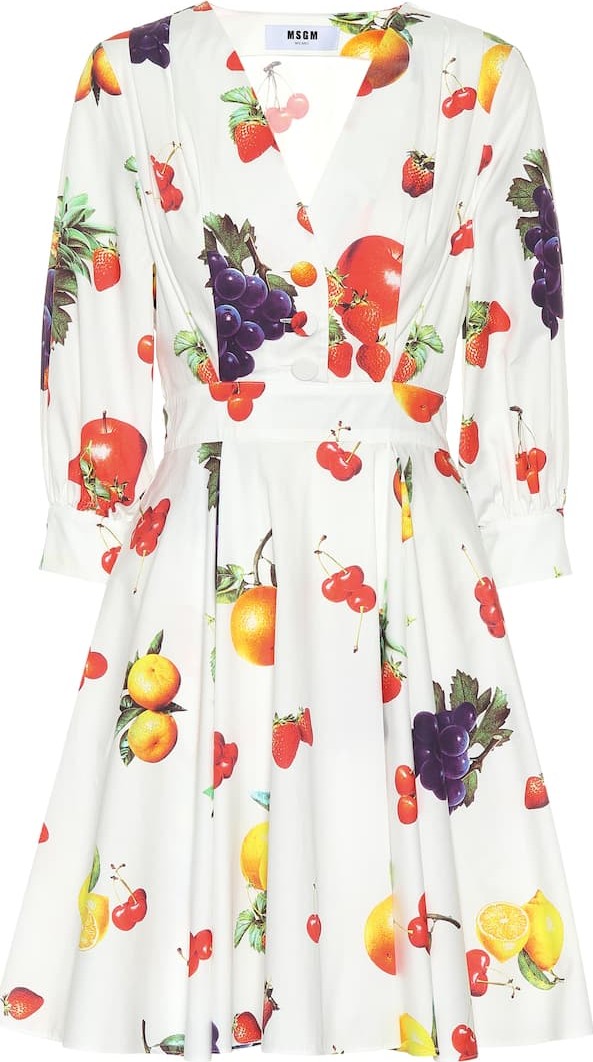 MSGM Printed cotton dress