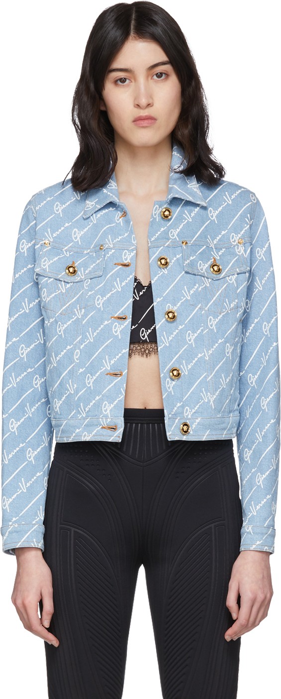 Versace Blue Denim Signature Jacket