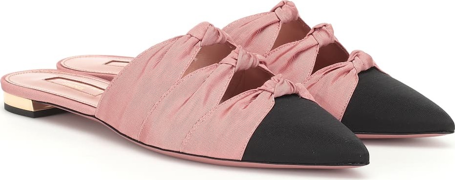 Aquazzura Mondaine grosgrain slippers