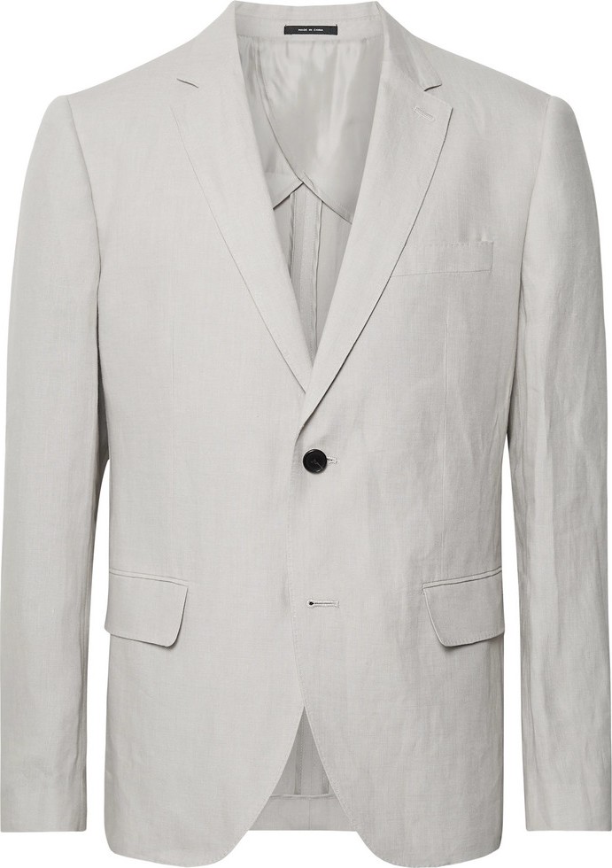Club Monaco Grant Light-Grey Slim-Fit Linen Suit Jacket