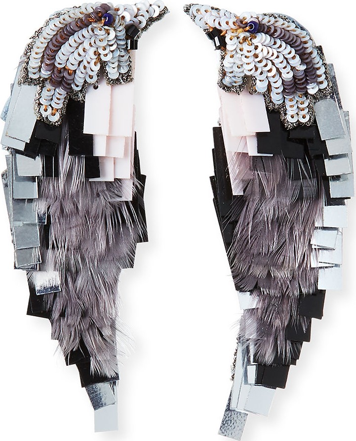 Mignonne Gavigan New York Beaded Bird Statement Earrings