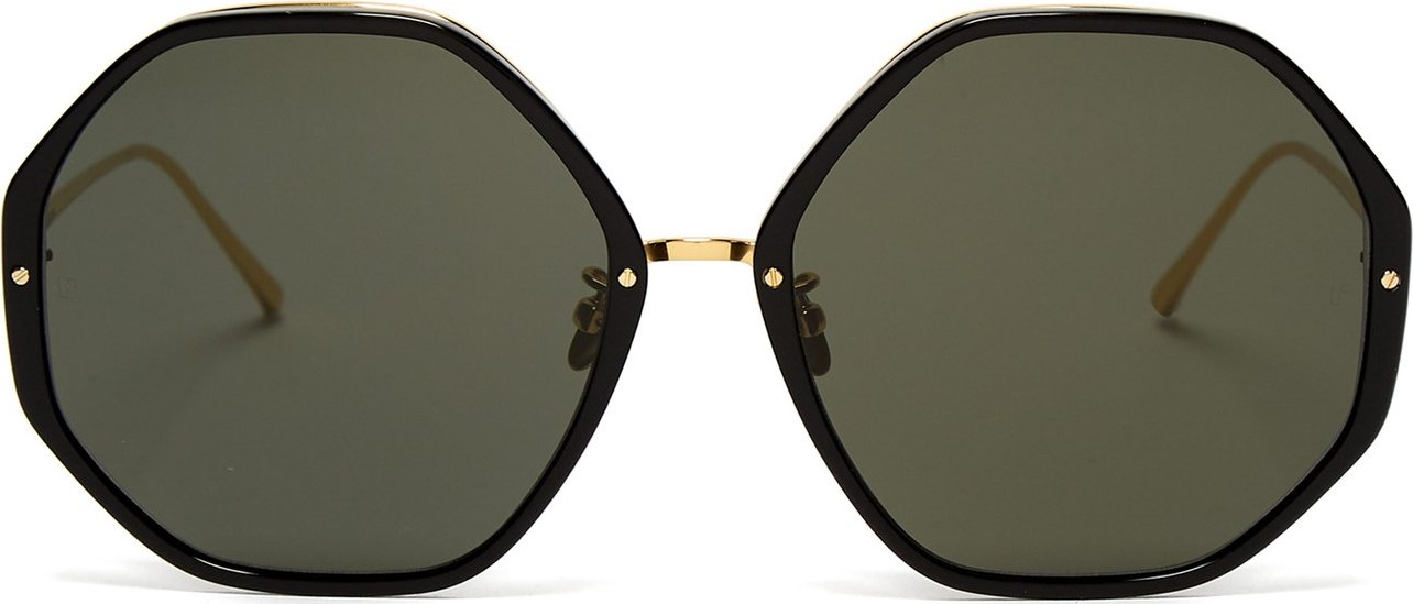 Linda Farrow Oversized hexagonal-frame sunglasses