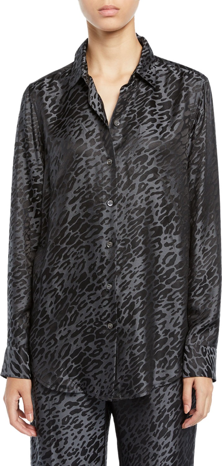 Equipment Essential Leopard Burnout Shirt