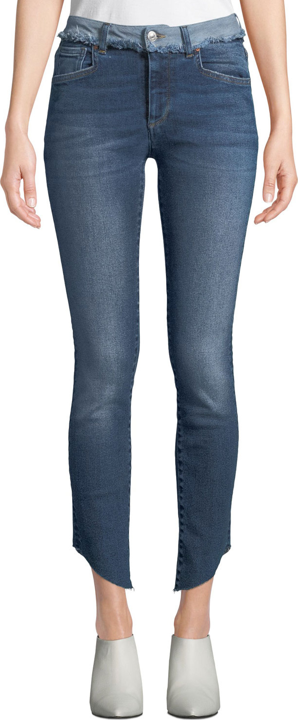 Acynetic Loren Dilone Skinny Cropped Asymmetric Jeans