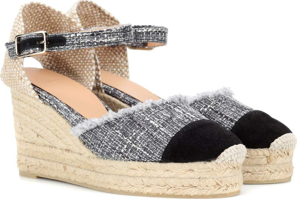 Castaner Casandra tweed wedge espadrilles