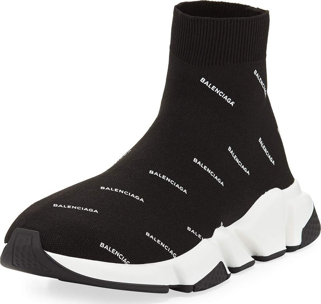 Balenciaga Speed Signature Mid-Top Trainer Sock Sneaker