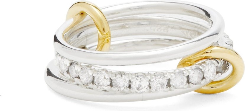 Spinelli Kilcollin Petunia diamond, 18kt gold & sterling-silver ring