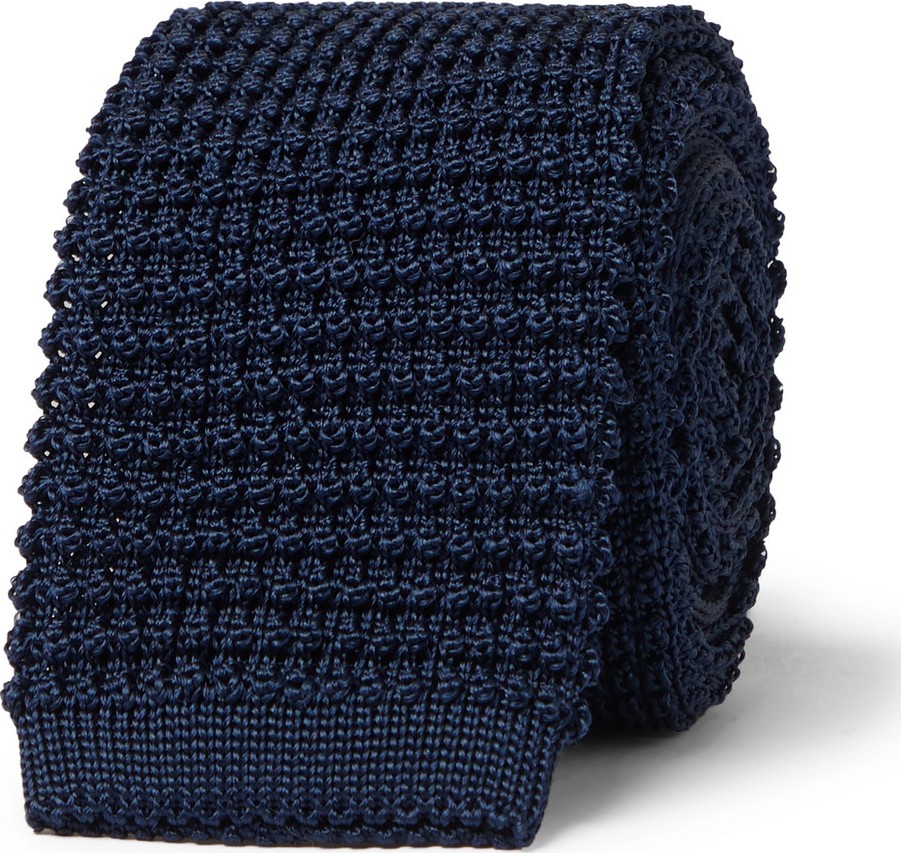 Canali 6.5cm Knitted Silk Tie