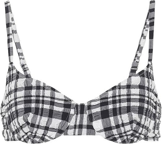 Solid & Striped The Ginger checked bikini top
