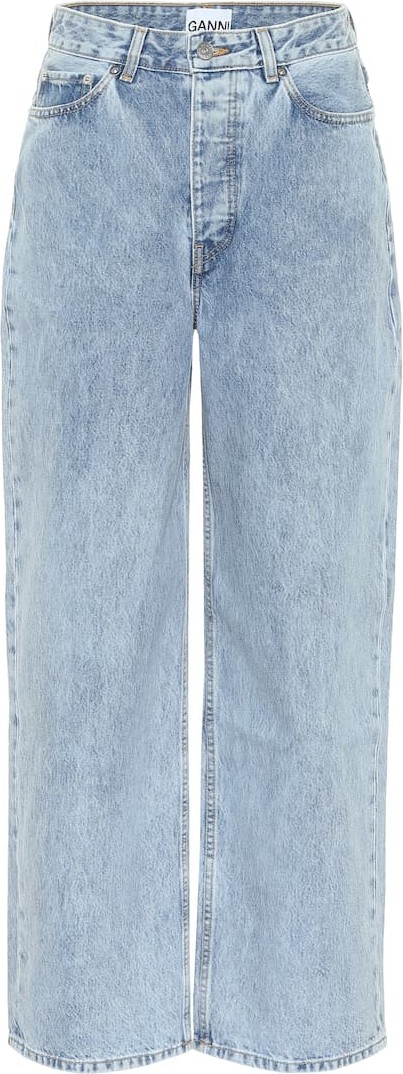 Ganni HIgh-rise cotton wide-leg jeans Ganni HIgh-rise cotton wide-leg jeans