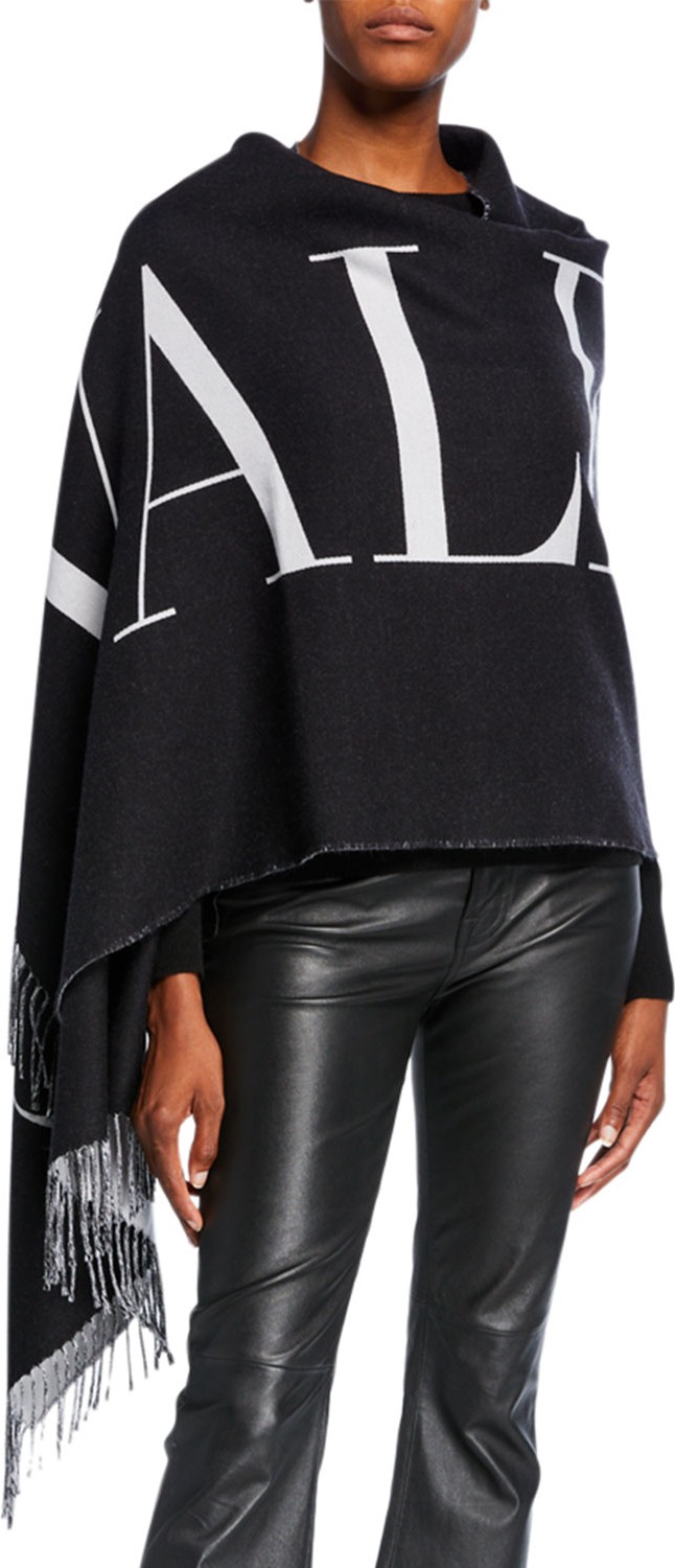 Valentino Wool Logo Stole