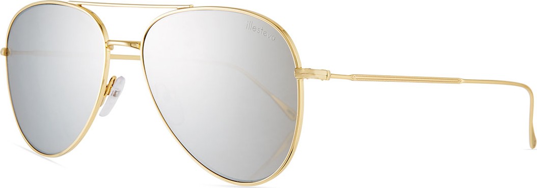 Illesteva Wooster Mirrored Aviator Sunglasses