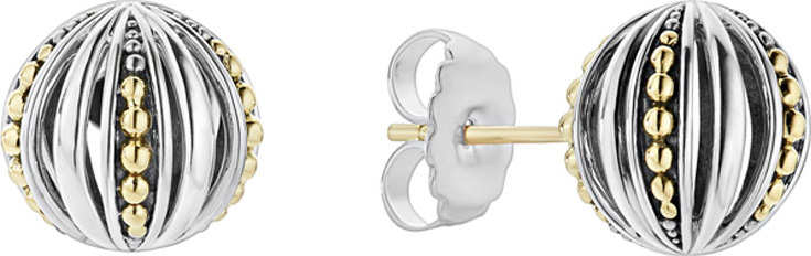 LAGOS Signature Gifts Caviar Round Cage Stud Earrings