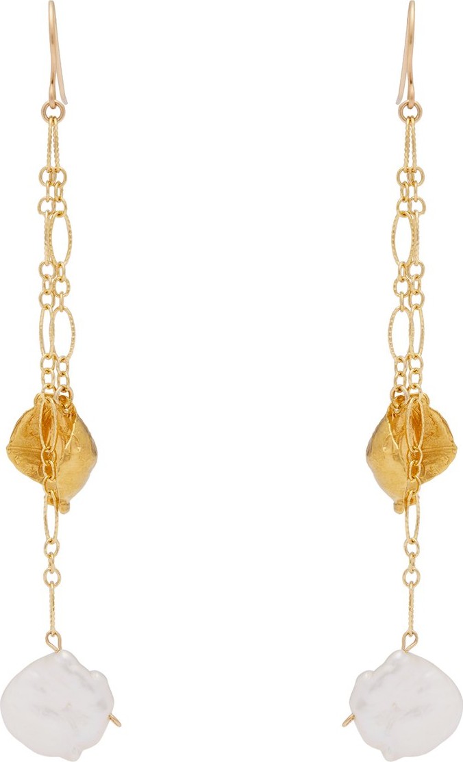 Alighieri Moon Fever baroque pearl drop earrings
