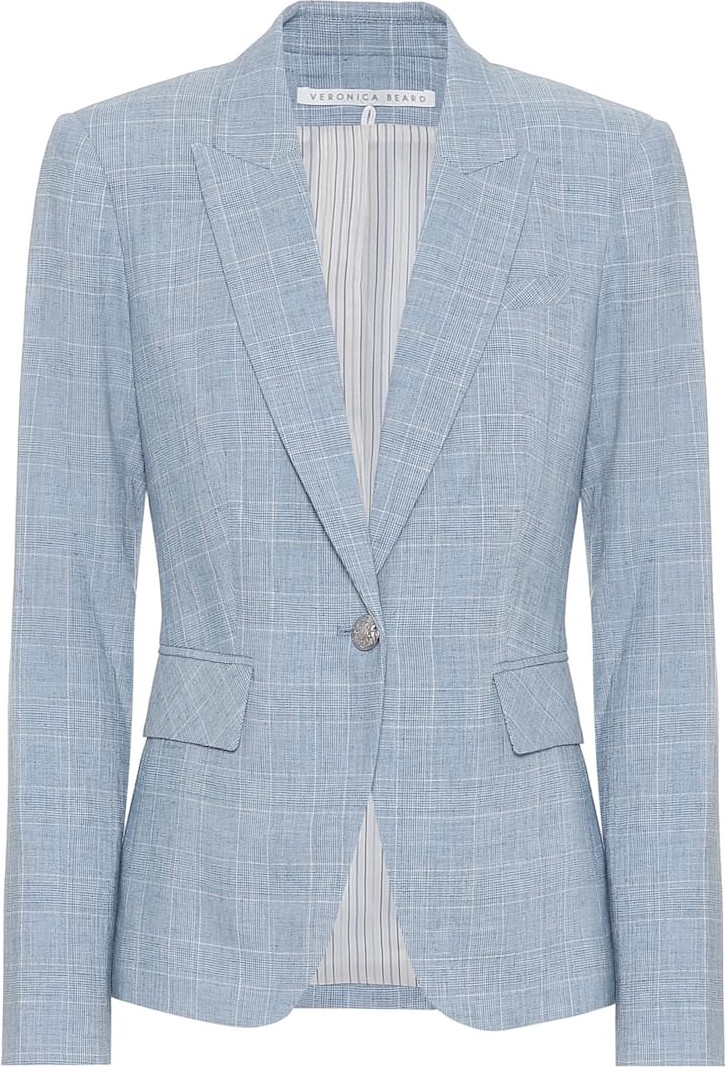 Veronica Beard Cutaway Dickey cotton and linen blazer