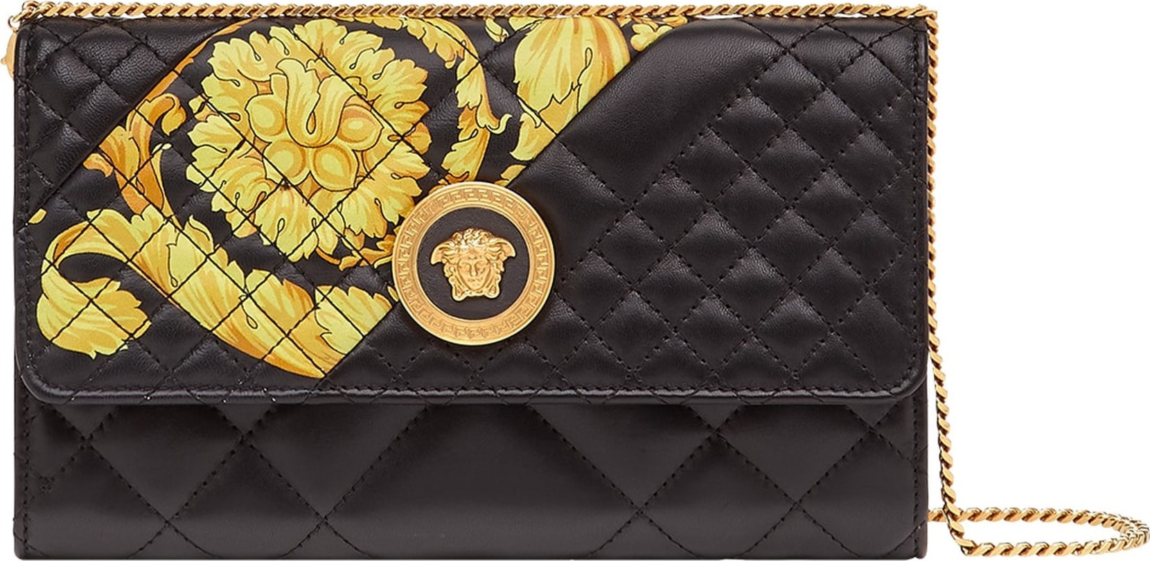 Versace Baroque Icon Quilted Leather Crossbody Bag