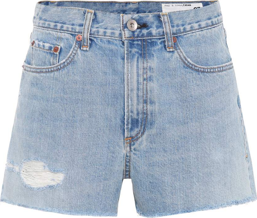 Rag & Bone Justine denim cut-off shorts