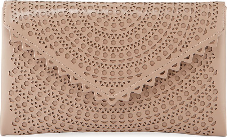 Alaïa Vienne Laser-Cut Leather Envelope Clutch