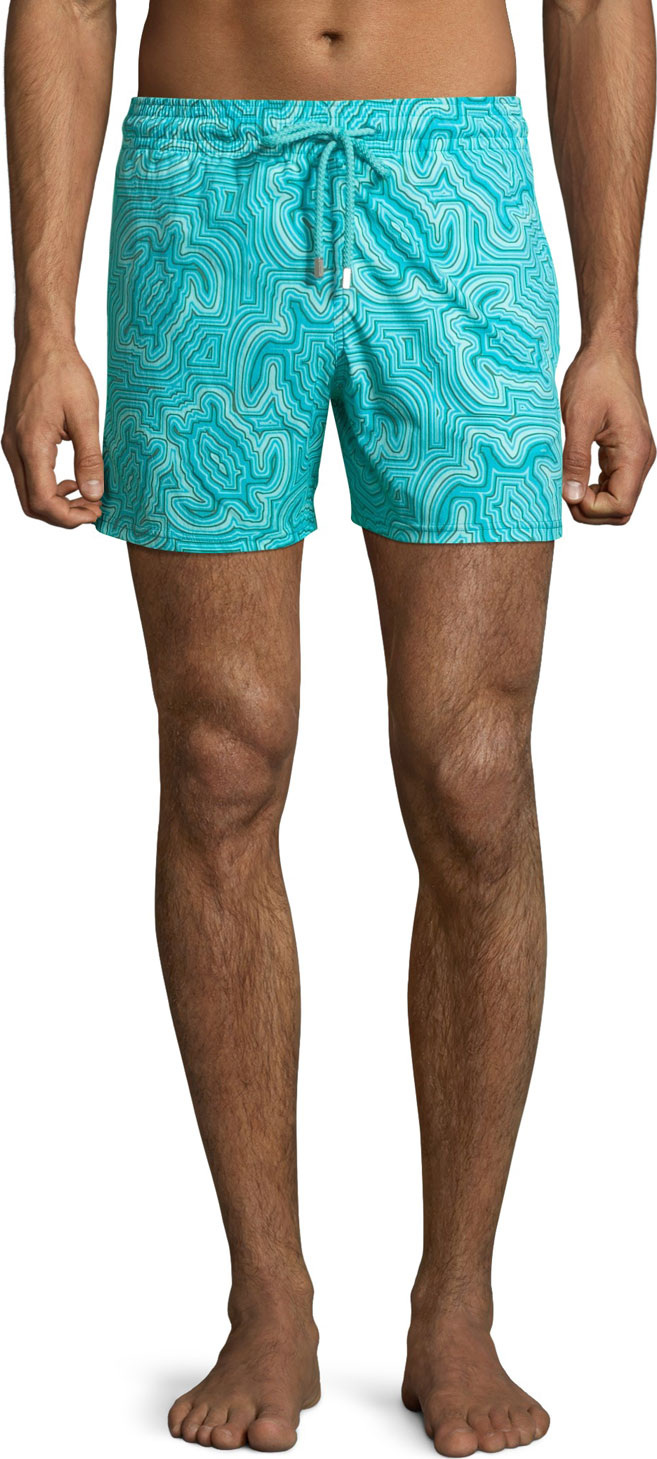 Vilebrequin Men's Hypnotic Turtles Graphic Swim Trunks