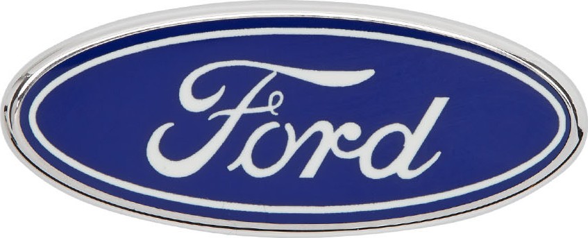Versace Silver & Blue Ford Edition Logo Brooch