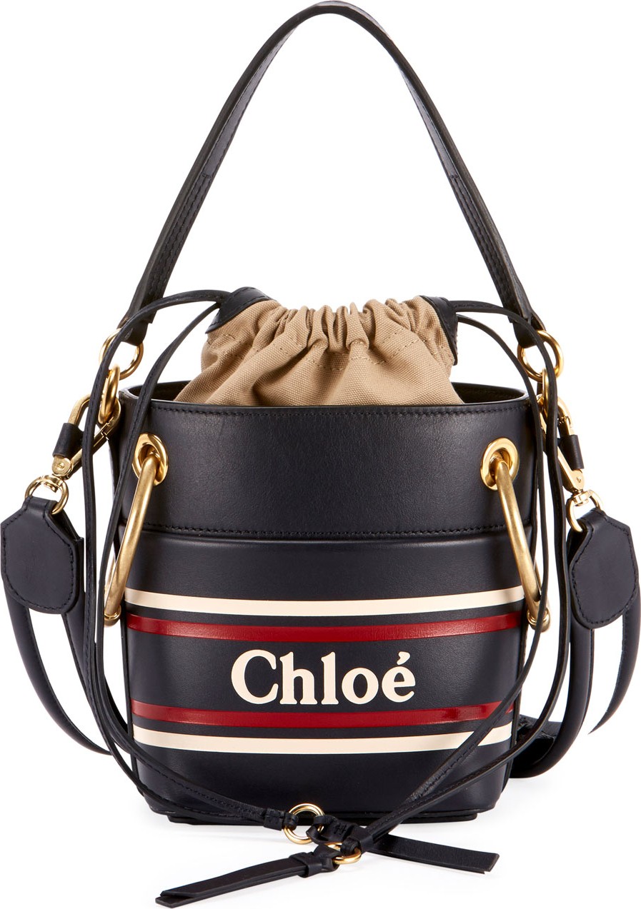 Chloe Roy Mini Leather Bucket Bag