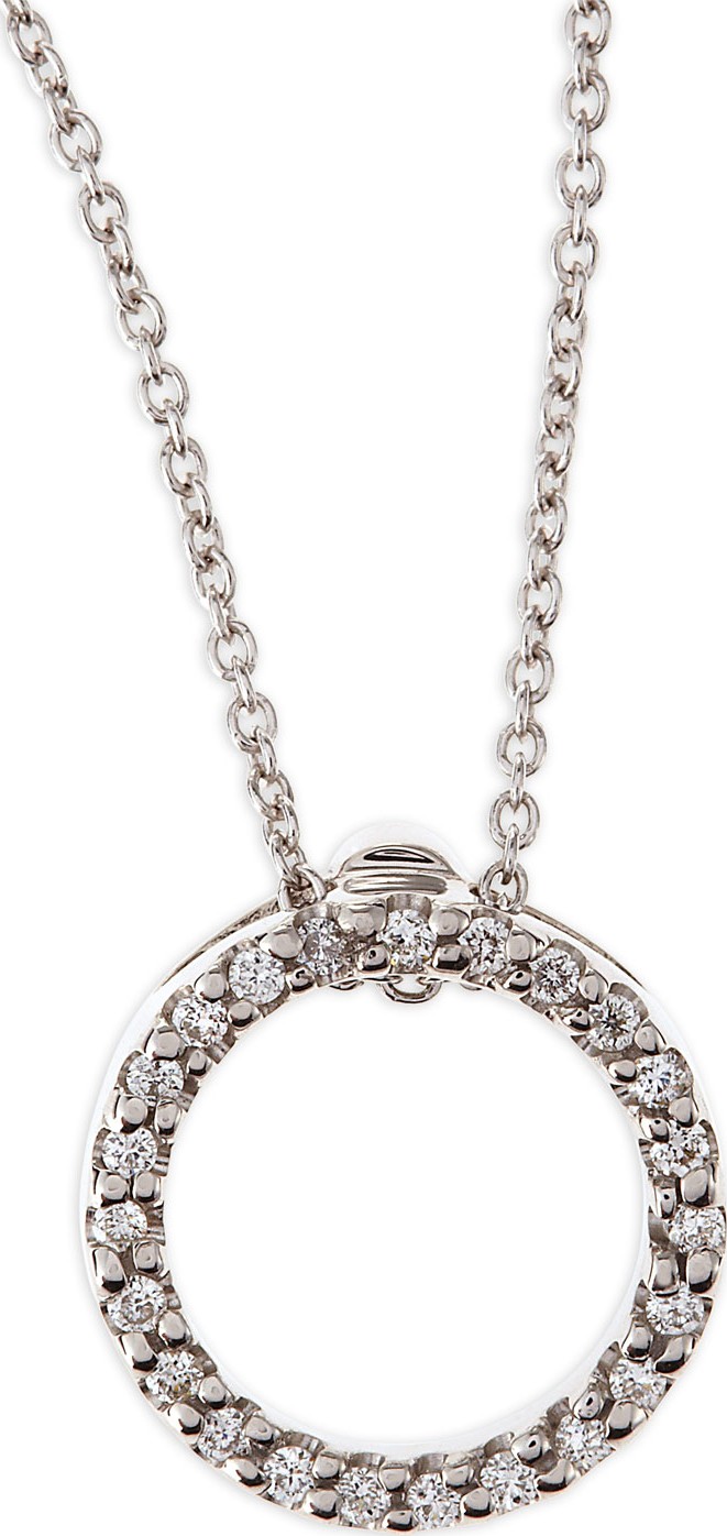 Roberto Coin Tiny Treasure Circle of Life Necklace with Diamonds