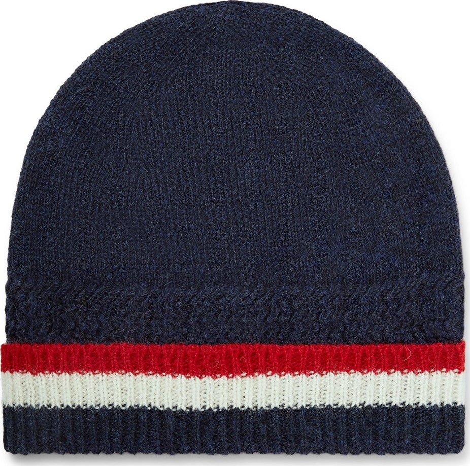 Thom Browne Striped Shetland Wool Beanie