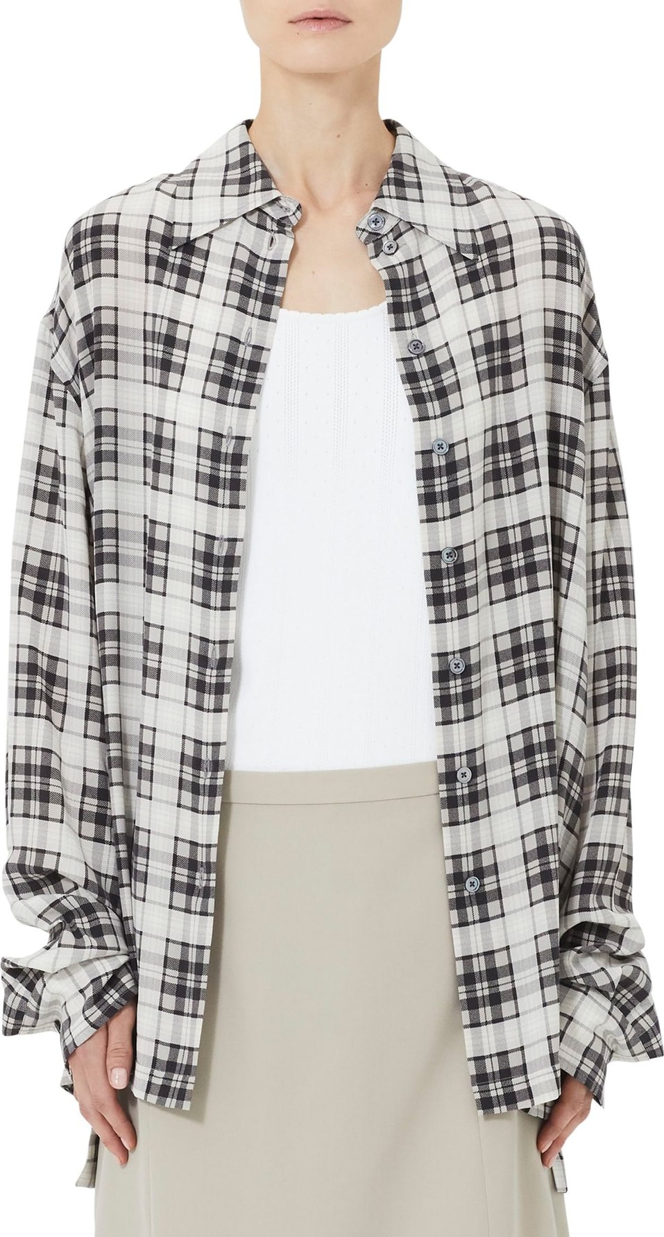 MARC JACOBS Plaid Silk Shirt
