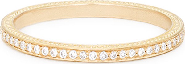 Jamie Wolf Thin Pave White Diamond Band Ring