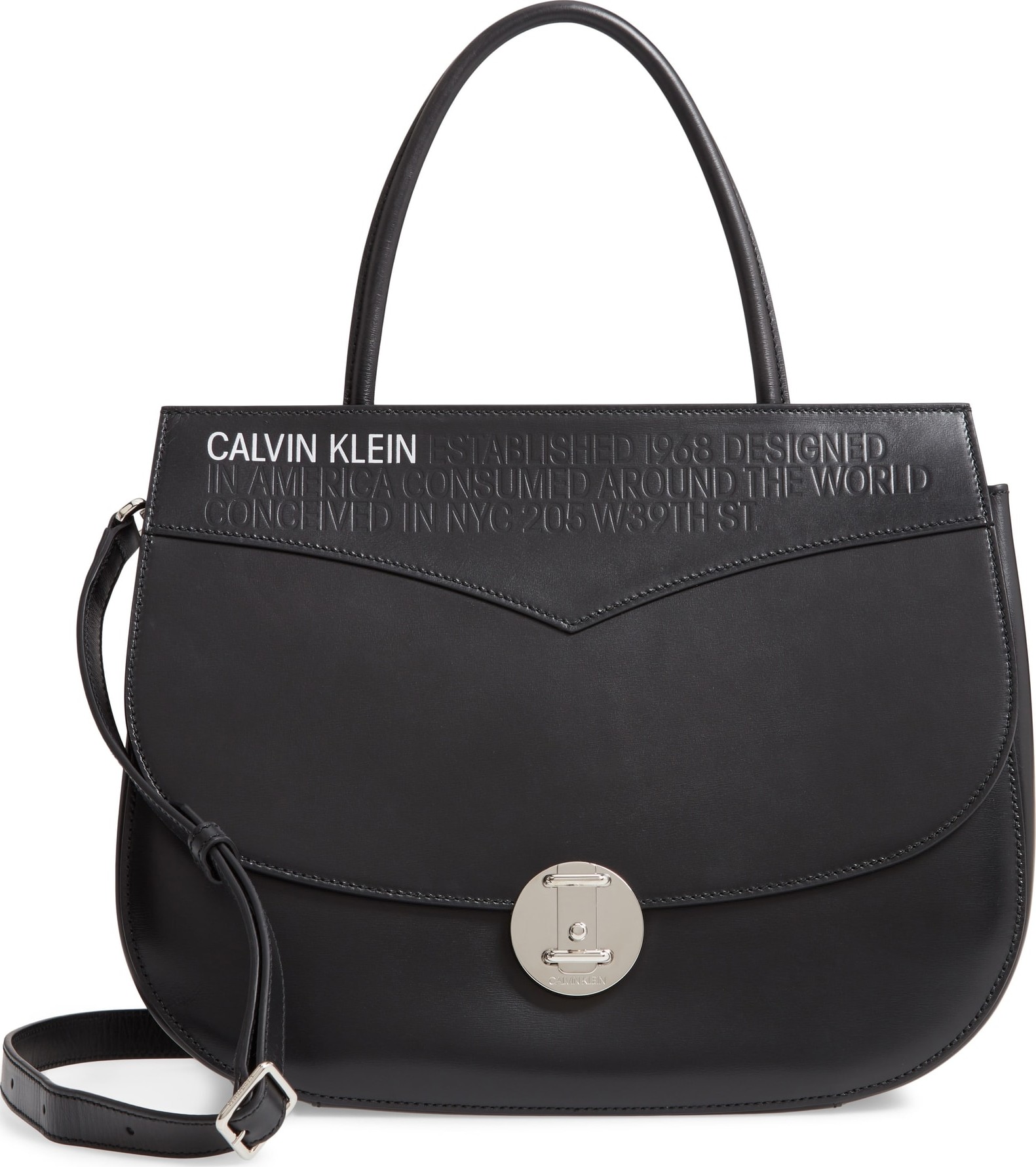 Calvin Klein 205W39NYC Top Handle Round Lock Shoulder Bag