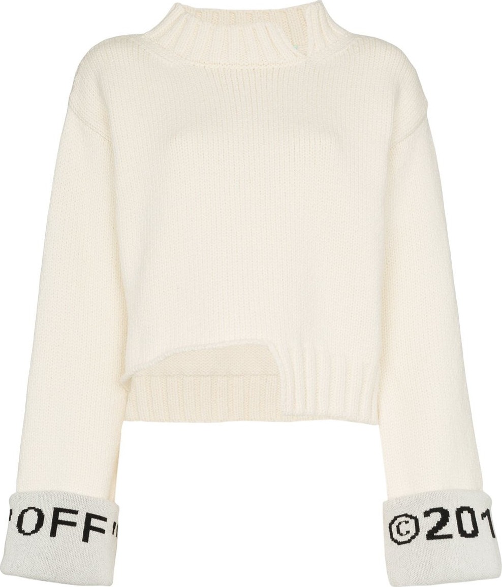 Off White logo cuff sweater