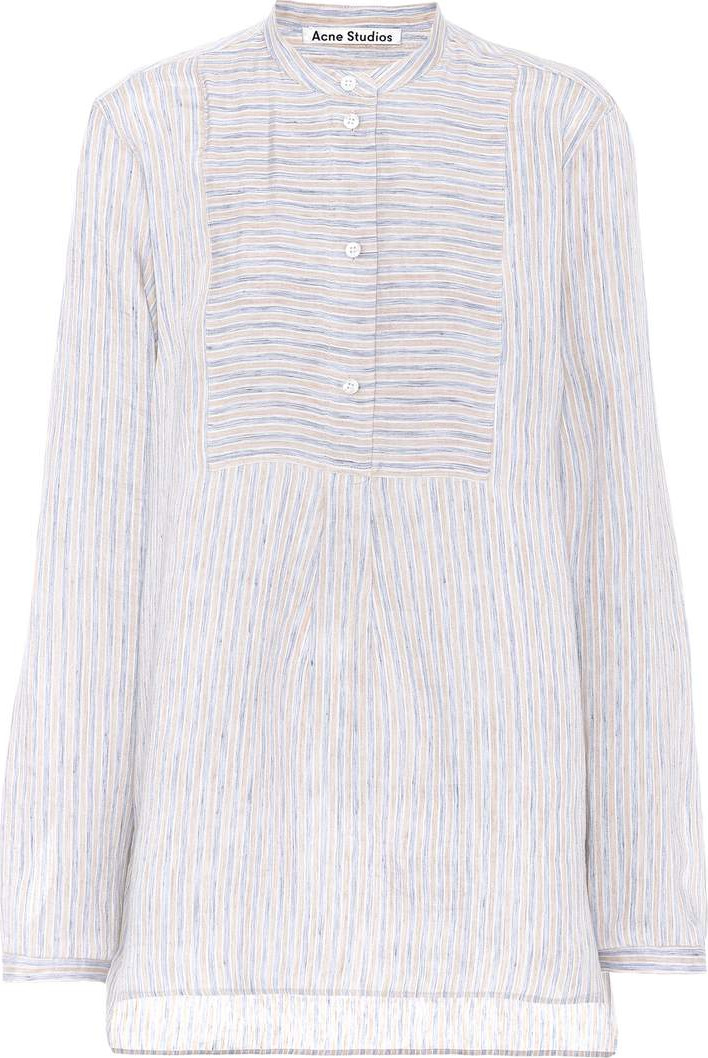 Acne Studios Lysanne Sketch linen-blend shirt