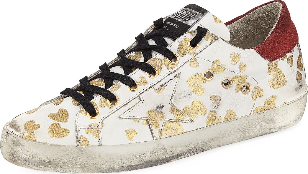 Golden Goose Deluxe Brand Superstar Hearts Lace-Up Sneakers
