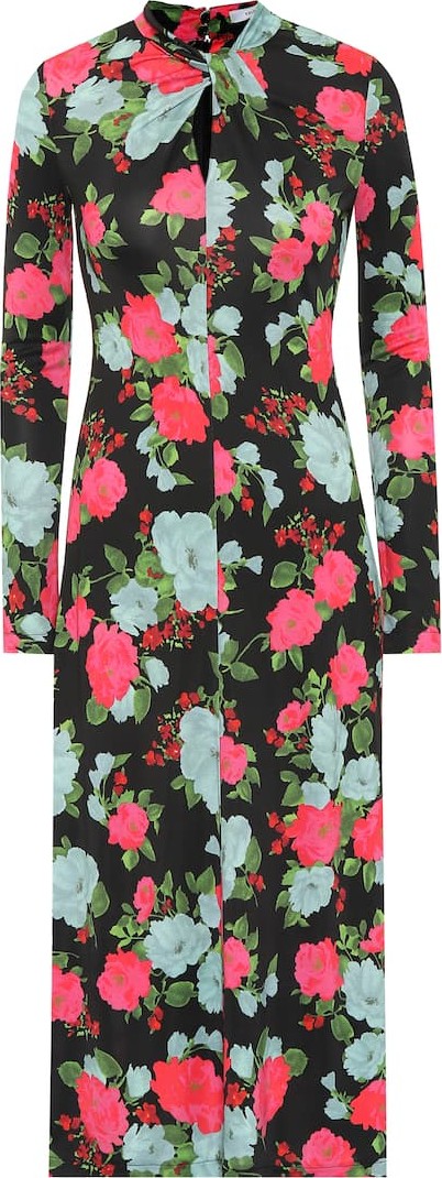 Erdem Nolene floral jersey midi dress