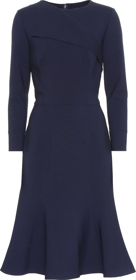 Oscar De La Renta Wool-blend midi dress