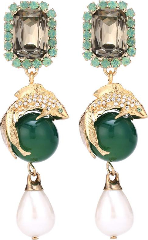 Erdem Koi clip-on earrings
