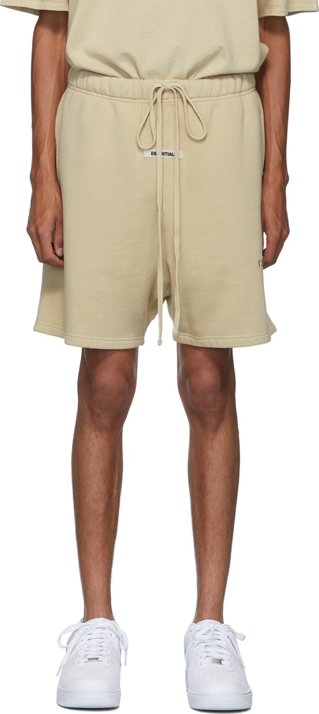 Essentials SSENSE Exclusive Beige Logo Sweat Shorts
