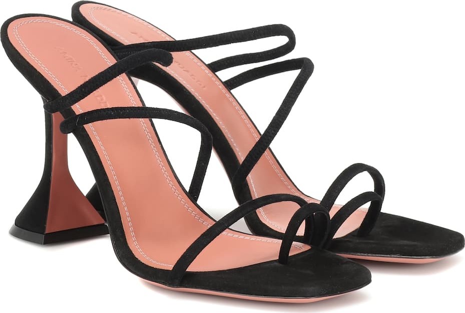 Amina Muaddi Naima suede sandals